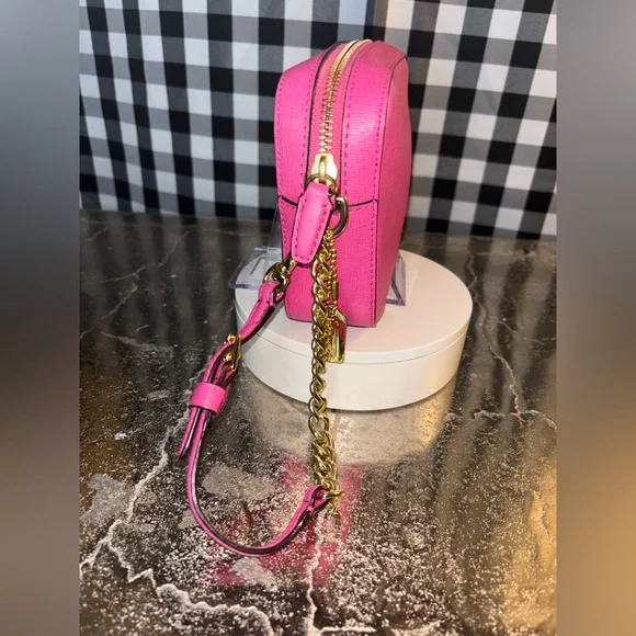 Coach Pink Saffiano Leather Flight Wristlet Clutch Style 49790 2013 - Picture 3 of 5